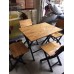 THANH LÝ BỘ BÀN GHẾ CAFE, QUÁN ĂN CHẤT LIỆU GỖ GHÉP